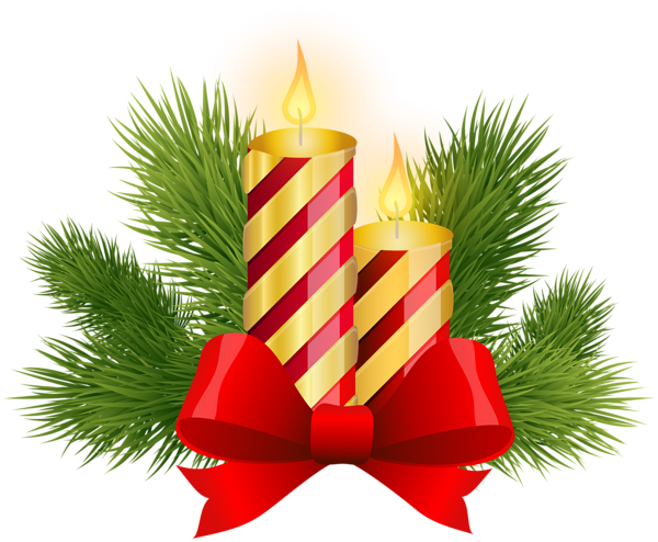This png image - Christmas Candles Decor PNG Clip Art Image, is available for free download