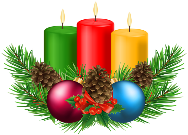 This png image - Christmas Candles Decor PNG Transparent Image, is available for free download