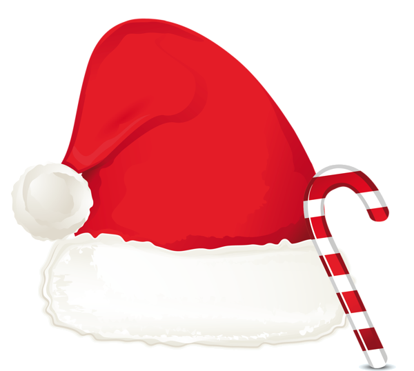 This png image - Christmas Candy Cane Ornament and Santa Hat PNG Clipart, is available for free download