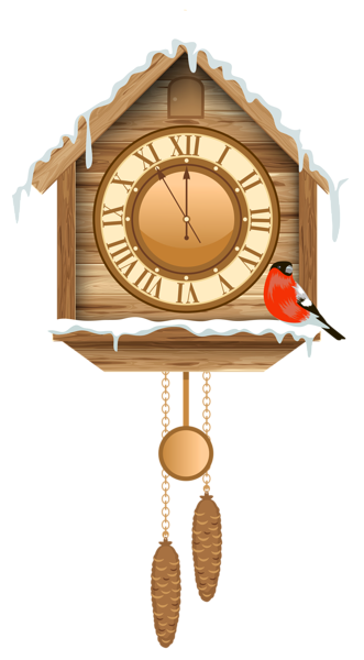 This png image - Christmas Cuckoo Clock with Snow PNG Clipart, is available for free download