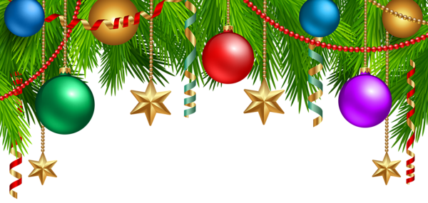 This png image - Christmas Deco Branches with Ornaments PNG Clip Art, is available for free download