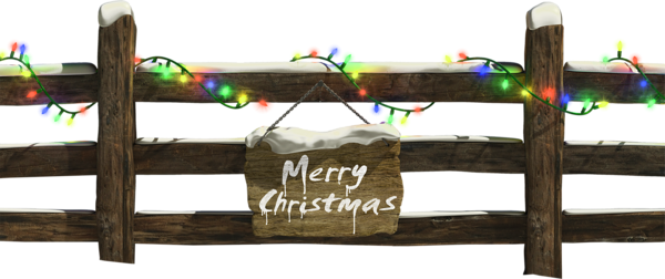 This png image - Christmas Fence with Lights Clipart, is available for free download