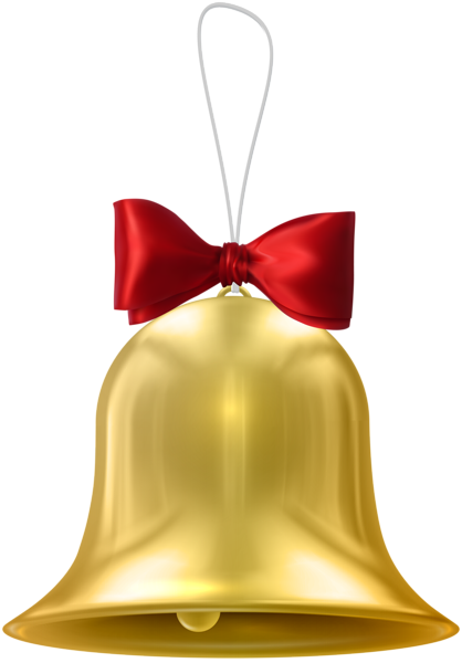 This png image - Christmas Gold Bell Transparent PNG Clip Art, is available for free download