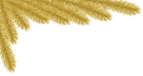 This png image - Christmas Gold Pine Corner Clip Art Image, is available for free download
