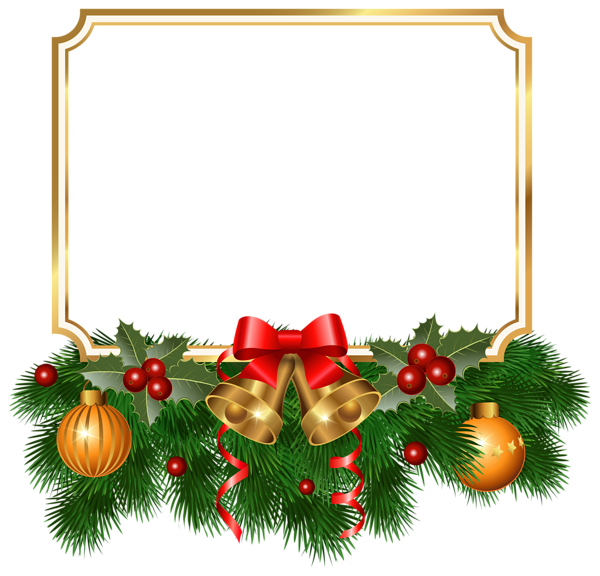 Christmas Golden Border PNG Clipart Image | Gallery Yopriceville - High ...