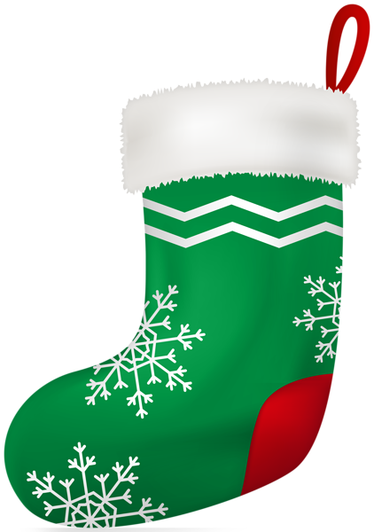This png image - Christmas Green Stocking Clip Art Image, is available for free download