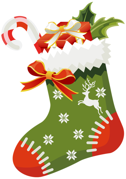 This png image - Christmas Green Stocking PNG Clipart Image, is available for free download