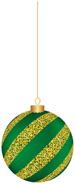 This png image - Christmas Hanging Ball Green Clip Art Image, is available for free download