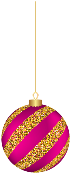 This png image - Christmas Hanging Ball Pink Clip Art Image, is available for free download