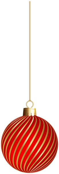 This png image - Christmas Hanging Ball Red PNG Clipart, is available for free download