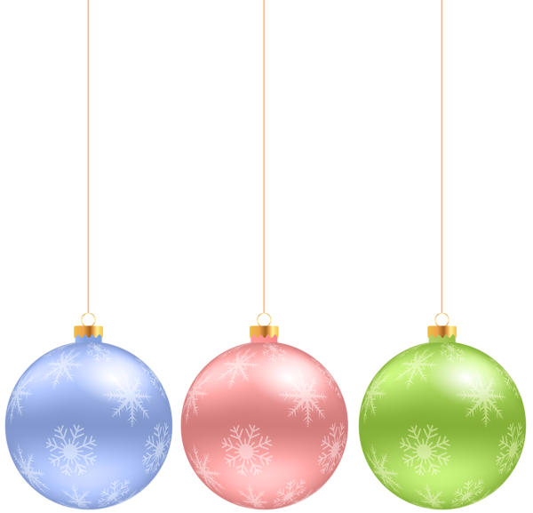 This png image - Christmas Hanging Ornaments Clip Art Image, is available for free download