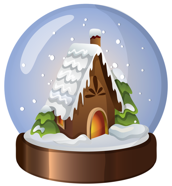 This png image - Christmas House Snow Globe PNG Clip Art Image, is available for free download