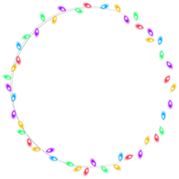 This png image - Christmas Lights Frame PNG Clipart, is available for free download