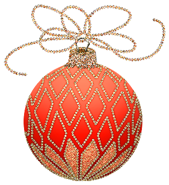This png image - Christmas Orange and Gold Ornament Clipart, is available for free download