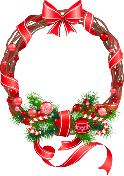 This png image - Christmas PNG Wreath Ornament Clipart, is available for free download
