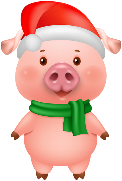 This png image - Christmas Pig Clip Art Image, is available for free download