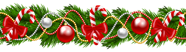 This png image - Christmas Pine Deco Garland PNG Clipart Image, is available for free download