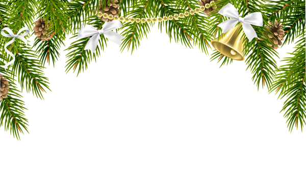 This png image - Christmas Pine Decor with Ornaments PNG Clip Art Image, is available for free download