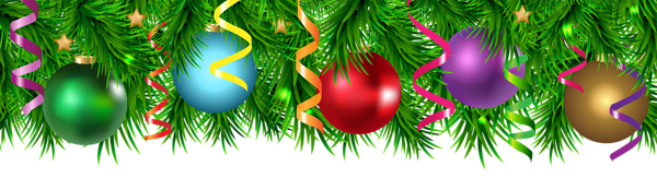 This png image - Christmas Pine Decorating Border PNG Clip Art Image, is available for free download
