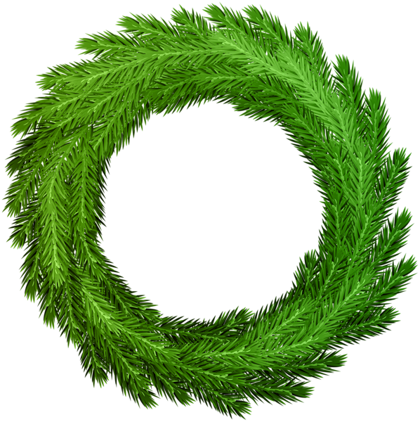 This png image - Christmas Pine Wreath Green Transparent PNG Image, is available for free download