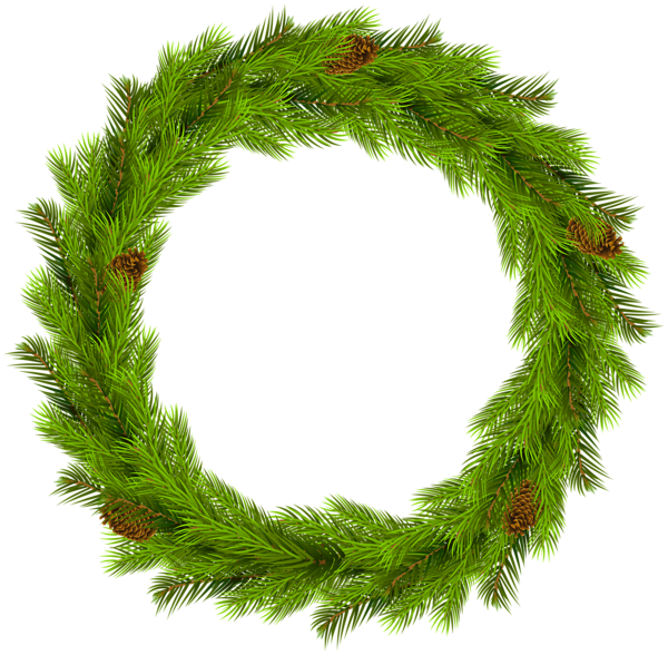 This png image - Christmas Pine Wreath PNG Clip Art Image, is available for free download