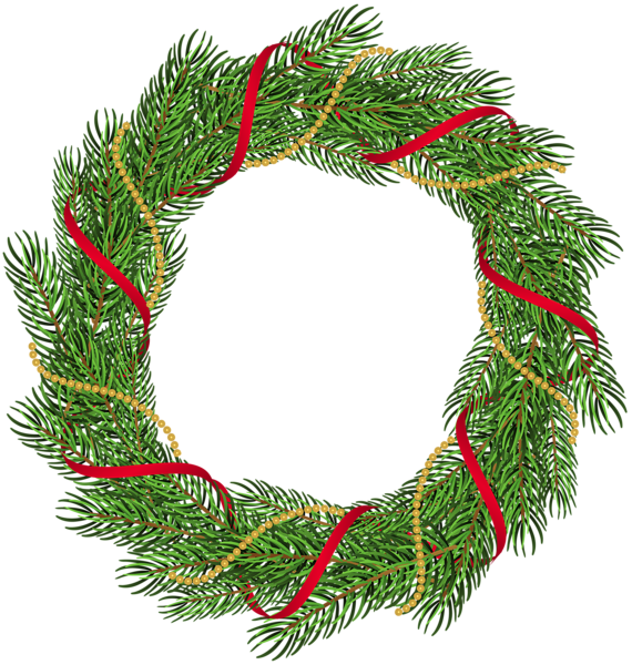 This png image - Christmas Pine Wreath Transparent PNG Clip Art, is available for free download