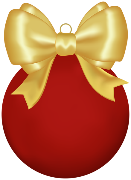 This png image - Christmas Red Ball with Bow PNG Clipart, is available for free download