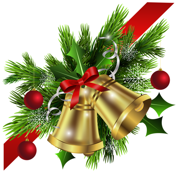 This png image - Christmas Red Bow and Bells Corner Transparent PNG Clip Art Image, is available for free download