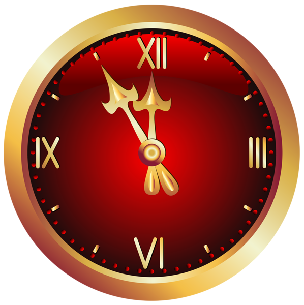 This png image - Christmas Red Clock PNG Clipart Picture, is available for free download