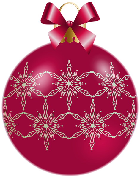 This png image - Christmas Red Ornamental Ball PNG Clipart Image, is available for free download