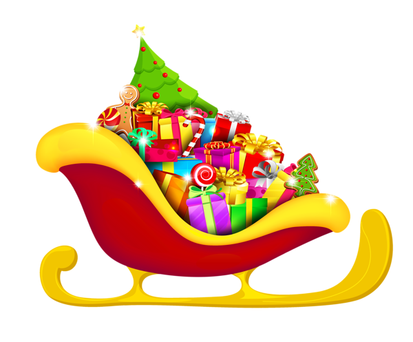 This png image - Christmas Red Sled with Presents PNG Picture, is available for free download
