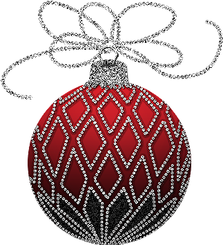 This png image - Christmas Red and Silver Ornament Clipart, is available for free download