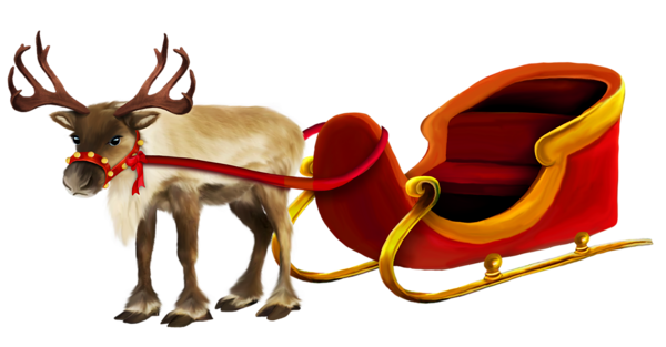This png image - Christmas Reindeer and Sleigh png Picture, is available for free download