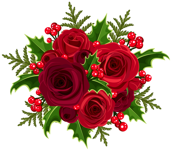 This png image - Christmas Rose Decoration PNG Clip Art Image, is available for free download