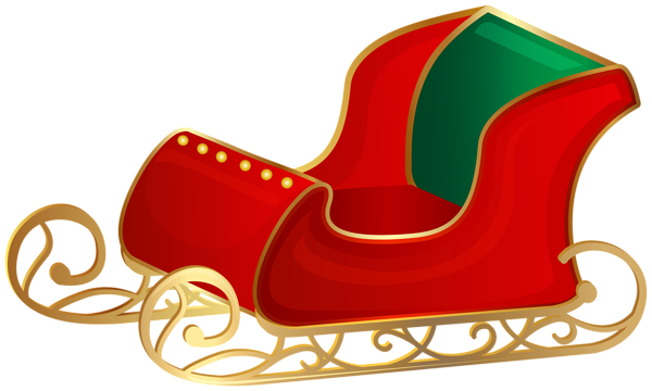 This png image - Christmas Santa Sleigh PNG Clip Art, is available for free download