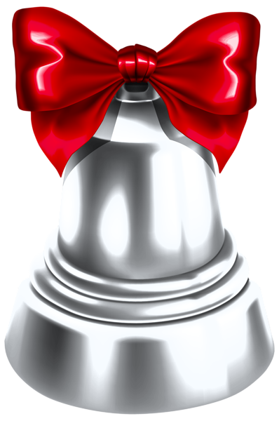 This png image - Christmas Silver Bell PNG Clipart Image, is available for free download