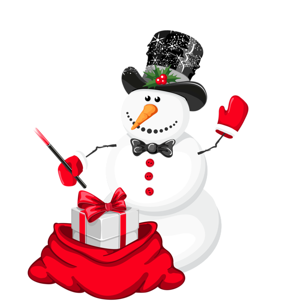 This png image - Christmas Snowman Magician PNG Clipart, is available for free download