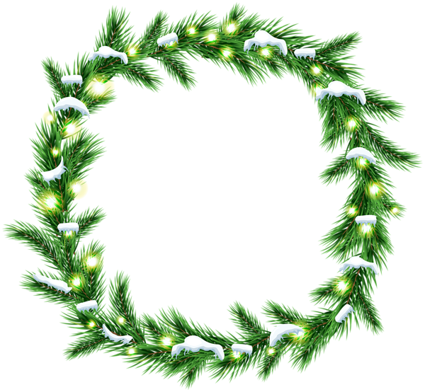 This png image - Christmas Snowy Wreath PNG Clip Art, is available for free download