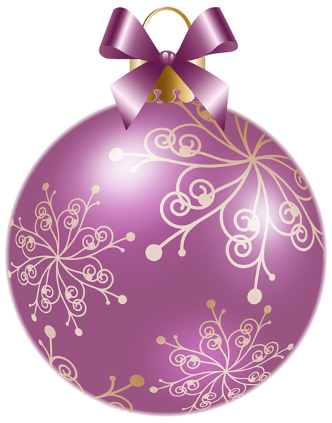 This png image - Christmas Soft Violet Ball PNG Clipart Image, is available for free download