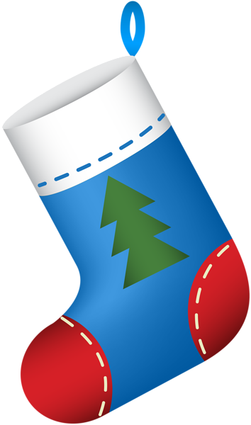 This png image - Christmas Stocking Blue PNG Clip Art, is available for free download