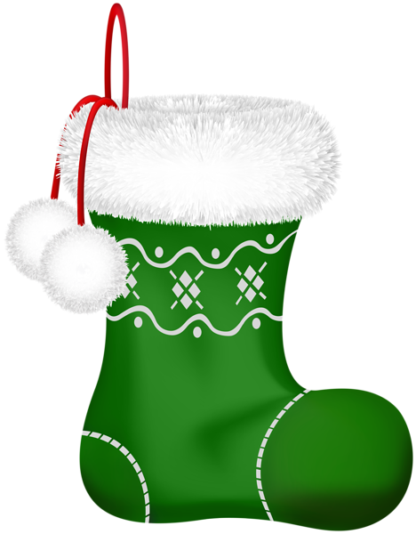 This png image - Christmas Stocking Green Transparent Clipart, is available for free download