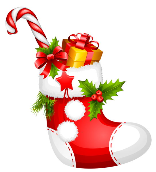 This png image - Christmas Stocking with Candy Cane PNG Picture, is available for free download