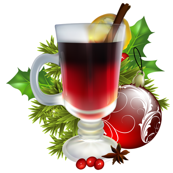 This png image - Christmas Tea with Christmas Decorations PNG Image, is available for free download