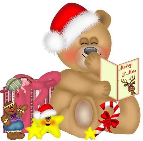 This png image - Christmas Teddy Bear with Christmas Card PNG Clipart, is available for free download