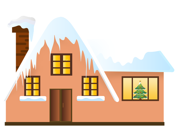 This png image - Christmas Winter House PNG Transparent Clipart, is available for free download