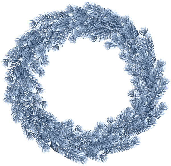 This png image - Christmas Wreath Blue PNG Clip Art, is available for free download