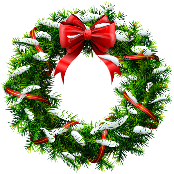 This png image - Christmas Wreath with Snow PNG Clip Art, is available for free download
