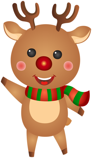 This png image - Cute Christmas Rudolph PNG Clipart, is available for free download