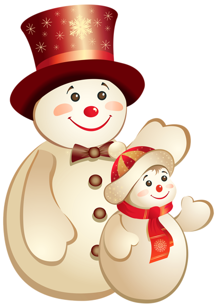 This png image - Cute Snowmns PNG Clipart Image, is available for free download