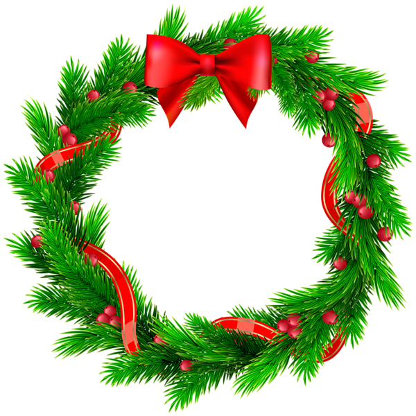 This png image - Decorative Christmas Wreath Clip Art, is available for free download
